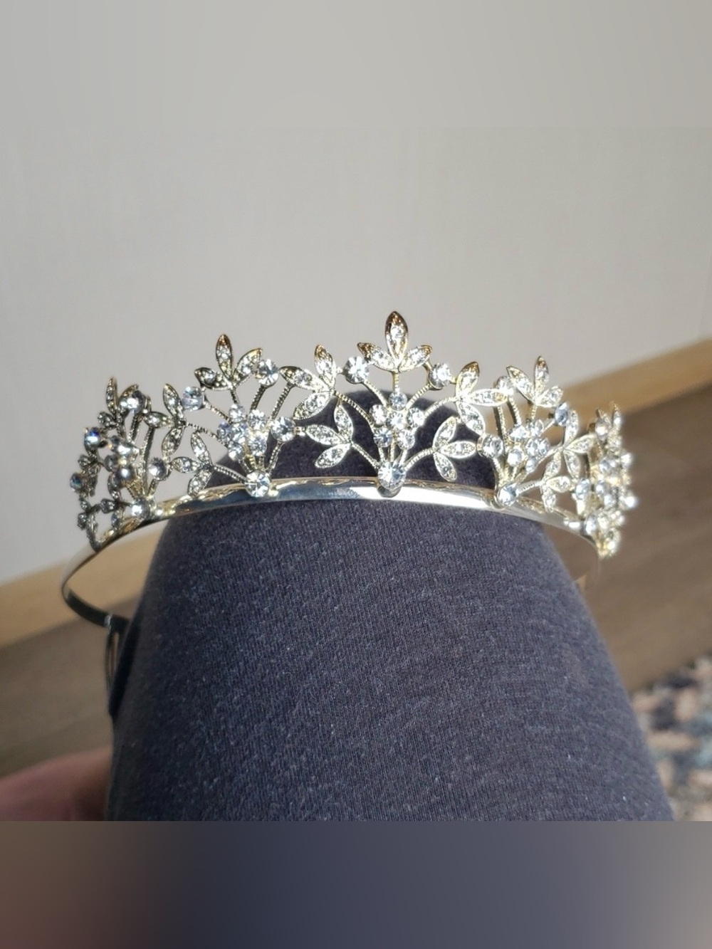 Set of Silver Plated Crystal Tiaras - Classic Women's Headpieces
